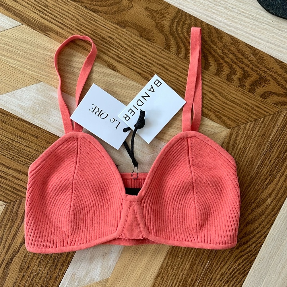 Bandier Le Ore Coral Bralette NWT Sz Small